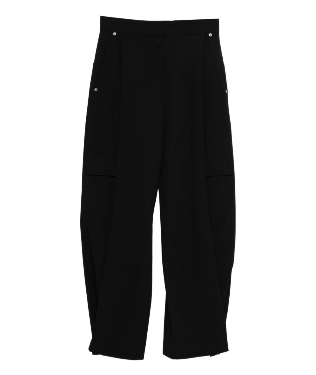 LOEWE Черные шерстяные прямые брюки, фото 1