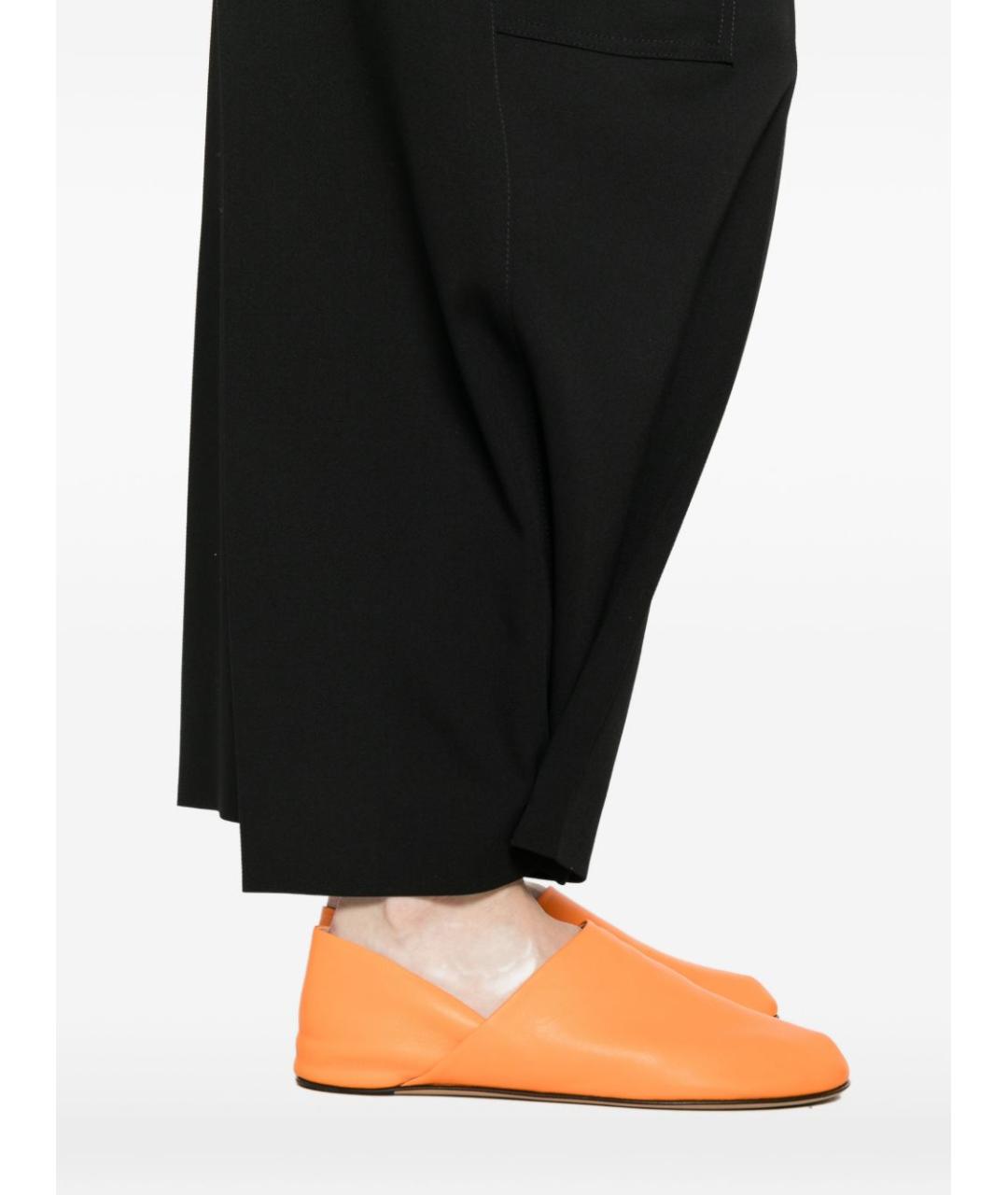 LOEWE Черные шерстяные прямые брюки, фото 2