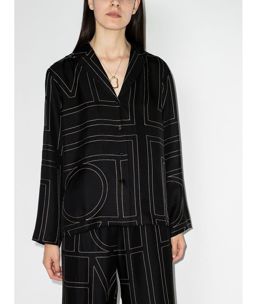 TOTEME Черная шелковая рубашка, фото 2