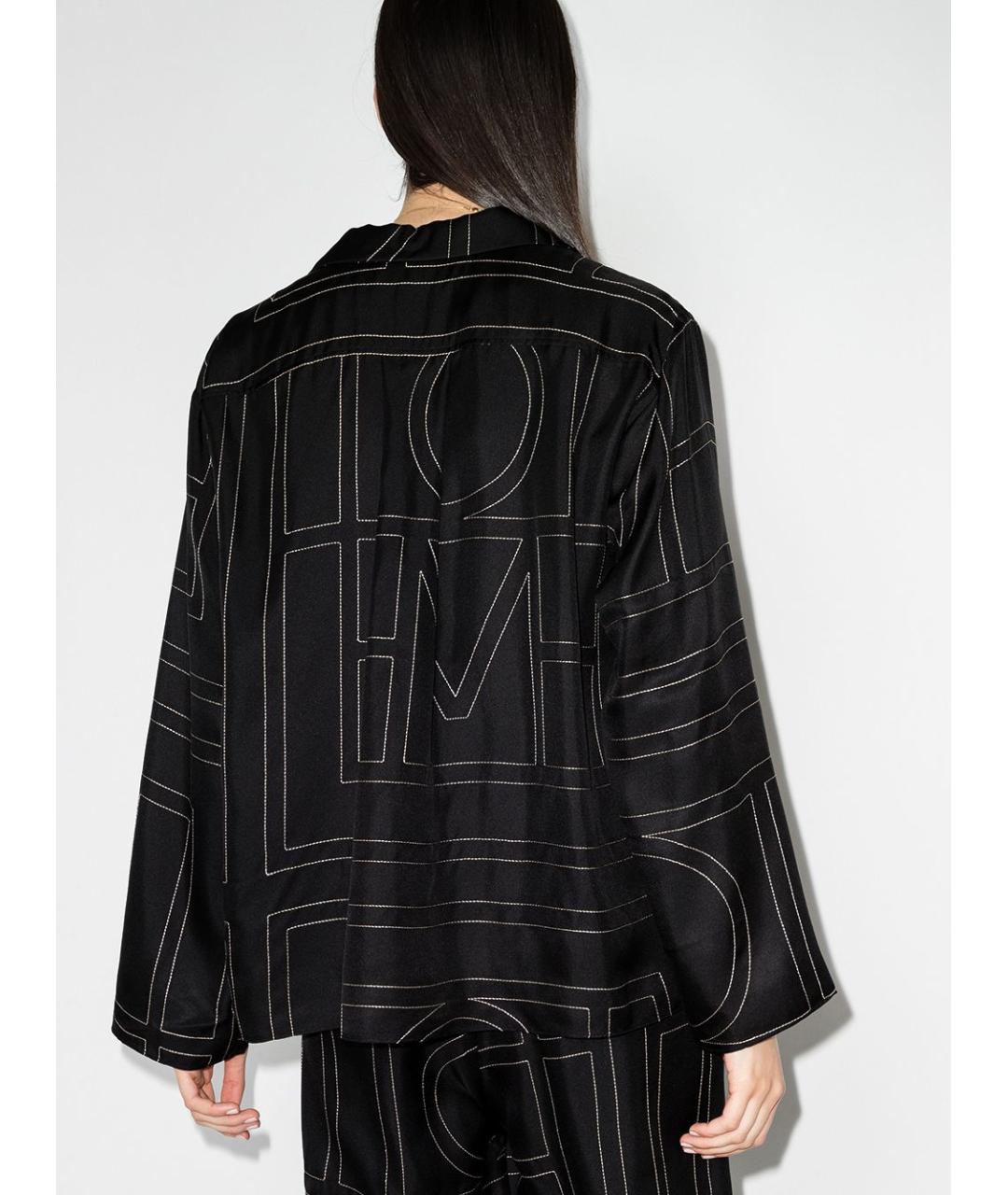 TOTEME Черная шелковая рубашка, фото 5