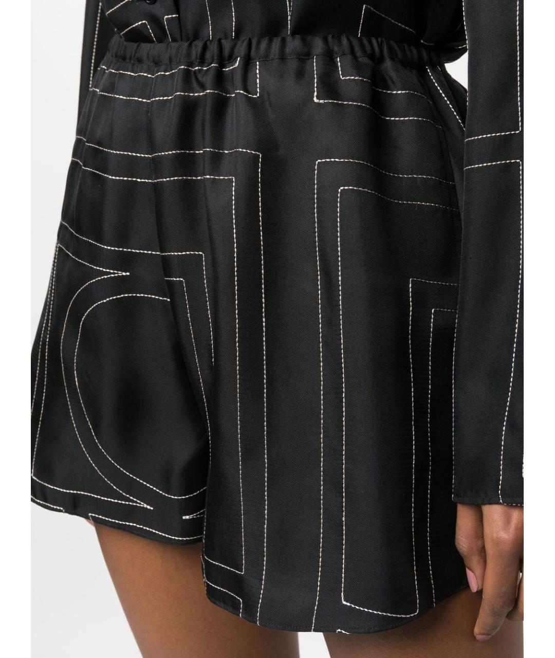 TOTEME Черные шелковые шорты, фото 3