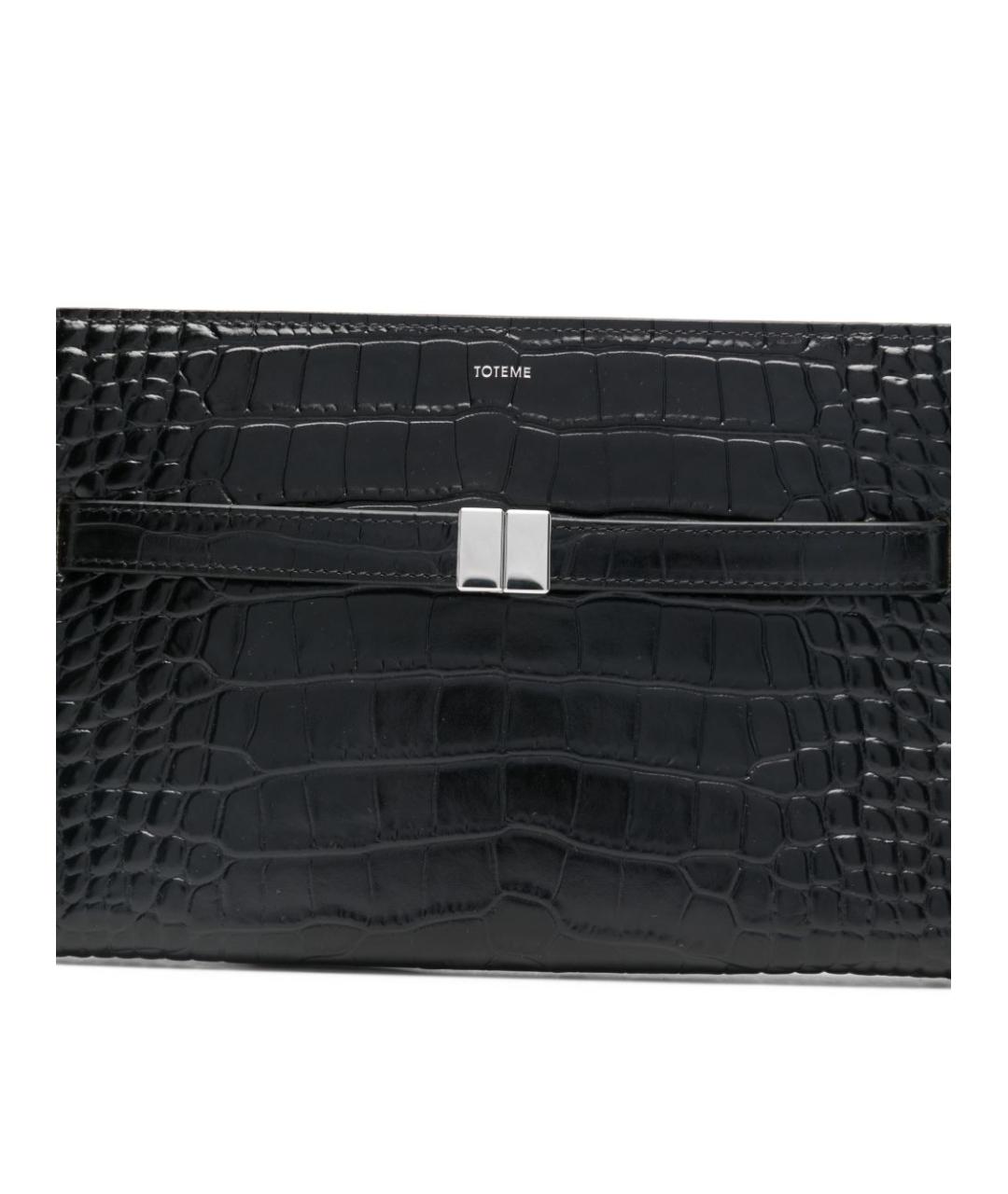 TOTEME Черная кожаная сумка через плечо, фото 5