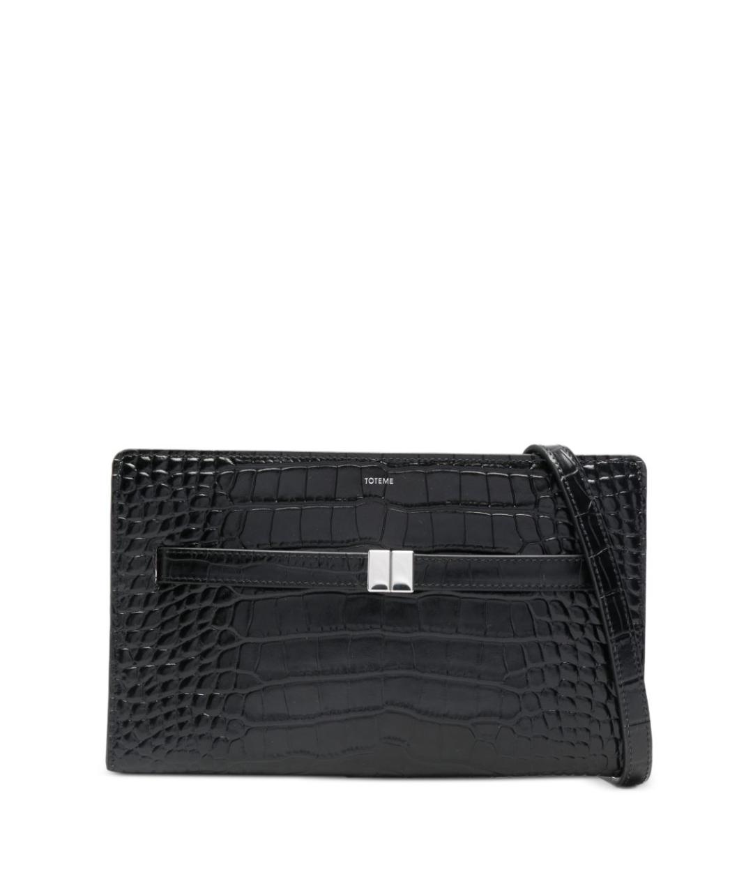 TOTEME Черная кожаная сумка через плечо, фото 1