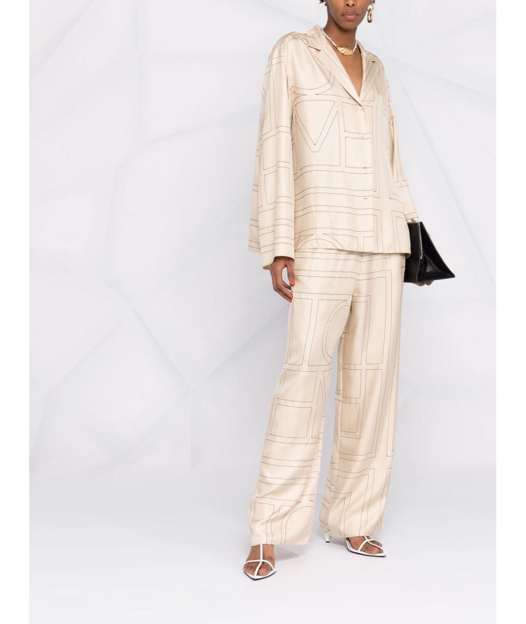 TOTEME Бежевая шелковая рубашка, фото 4