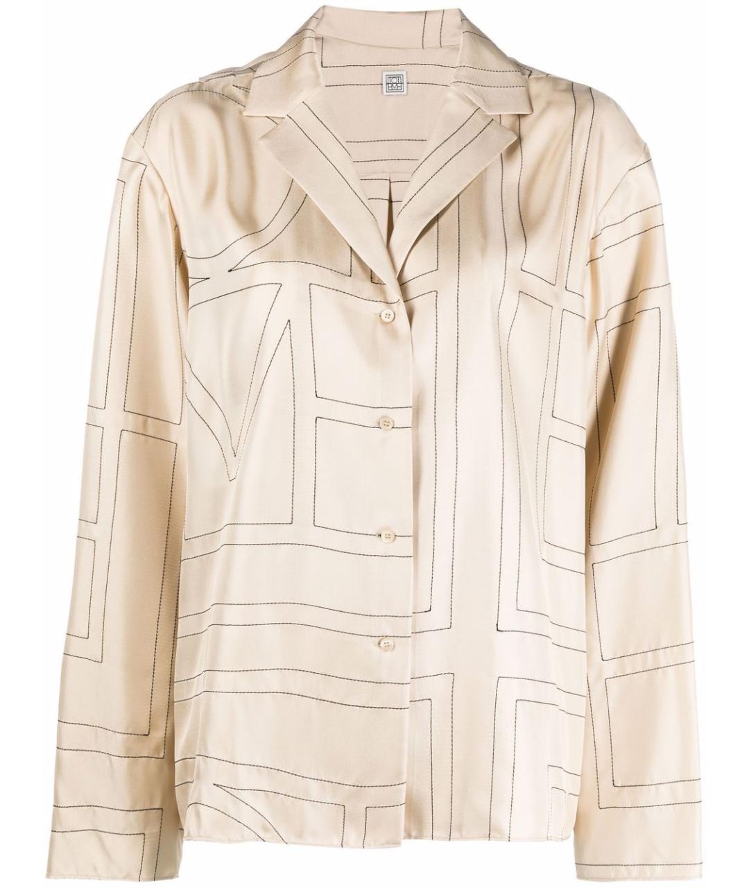 TOTEME Бежевая шелковая рубашка, фото 1