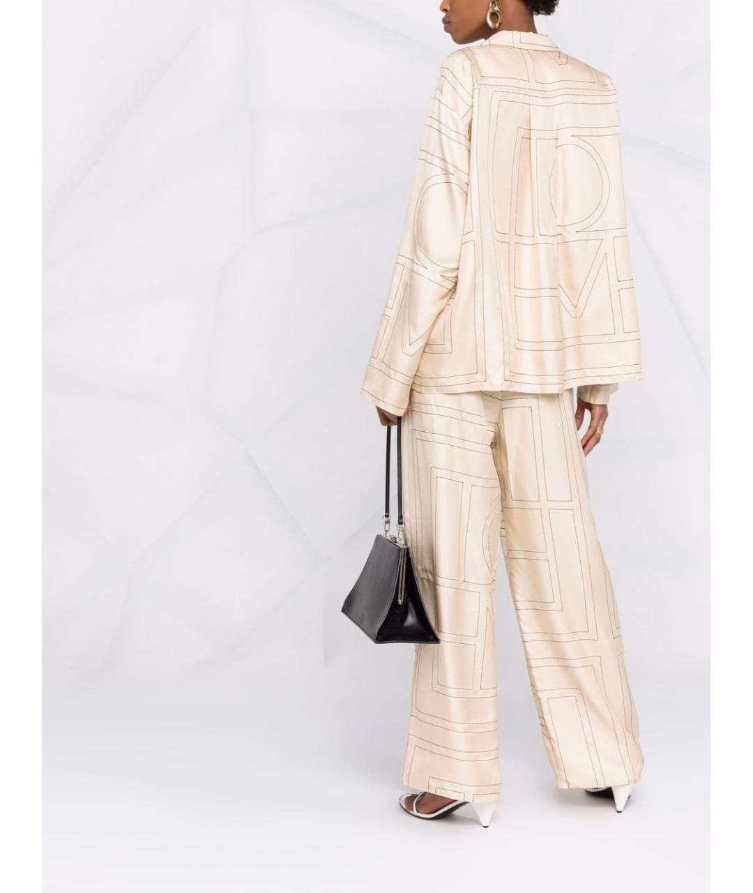 TOTEME Бежевая шелковая рубашка, фото 5