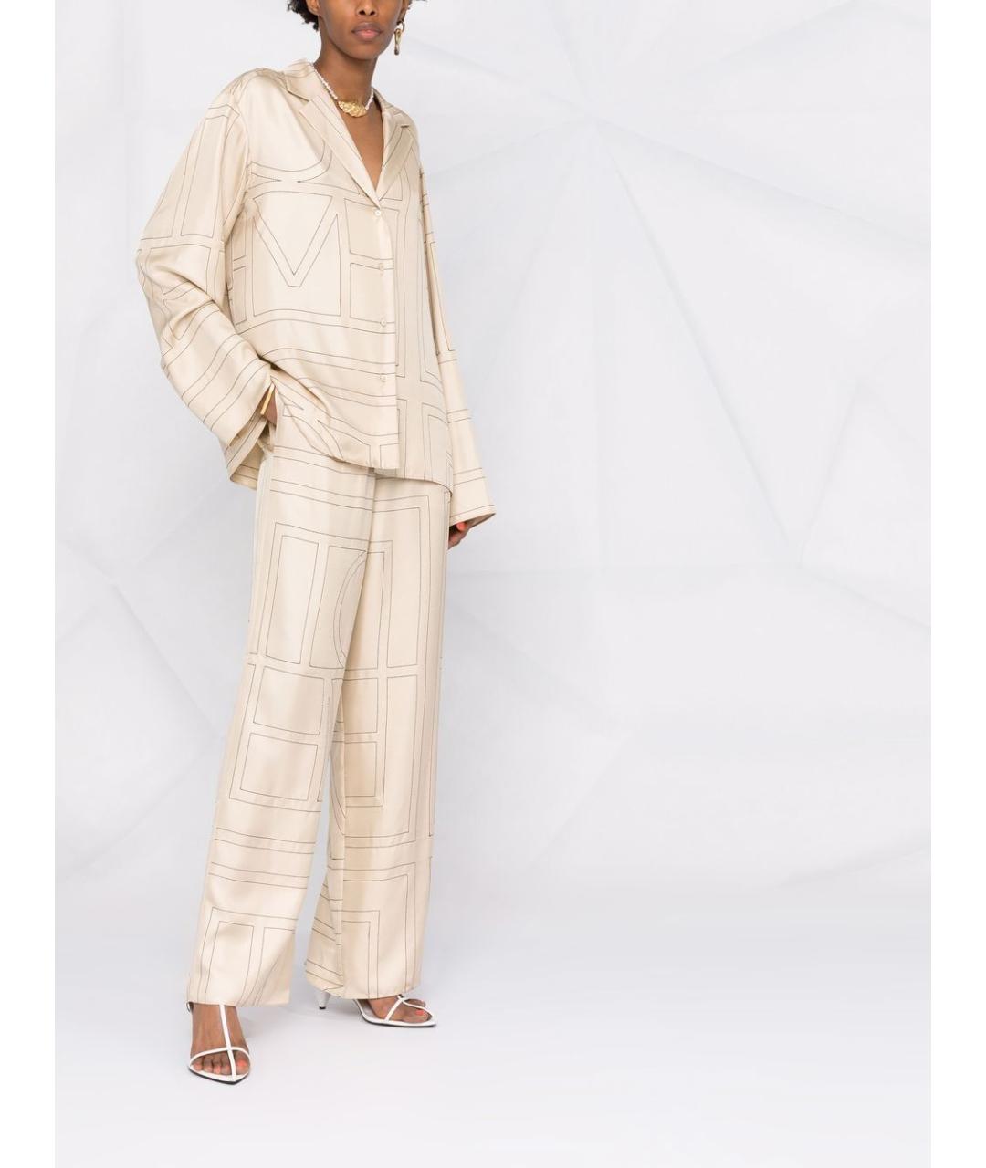 TOTEME Бежевая шелковая рубашка, фото 2