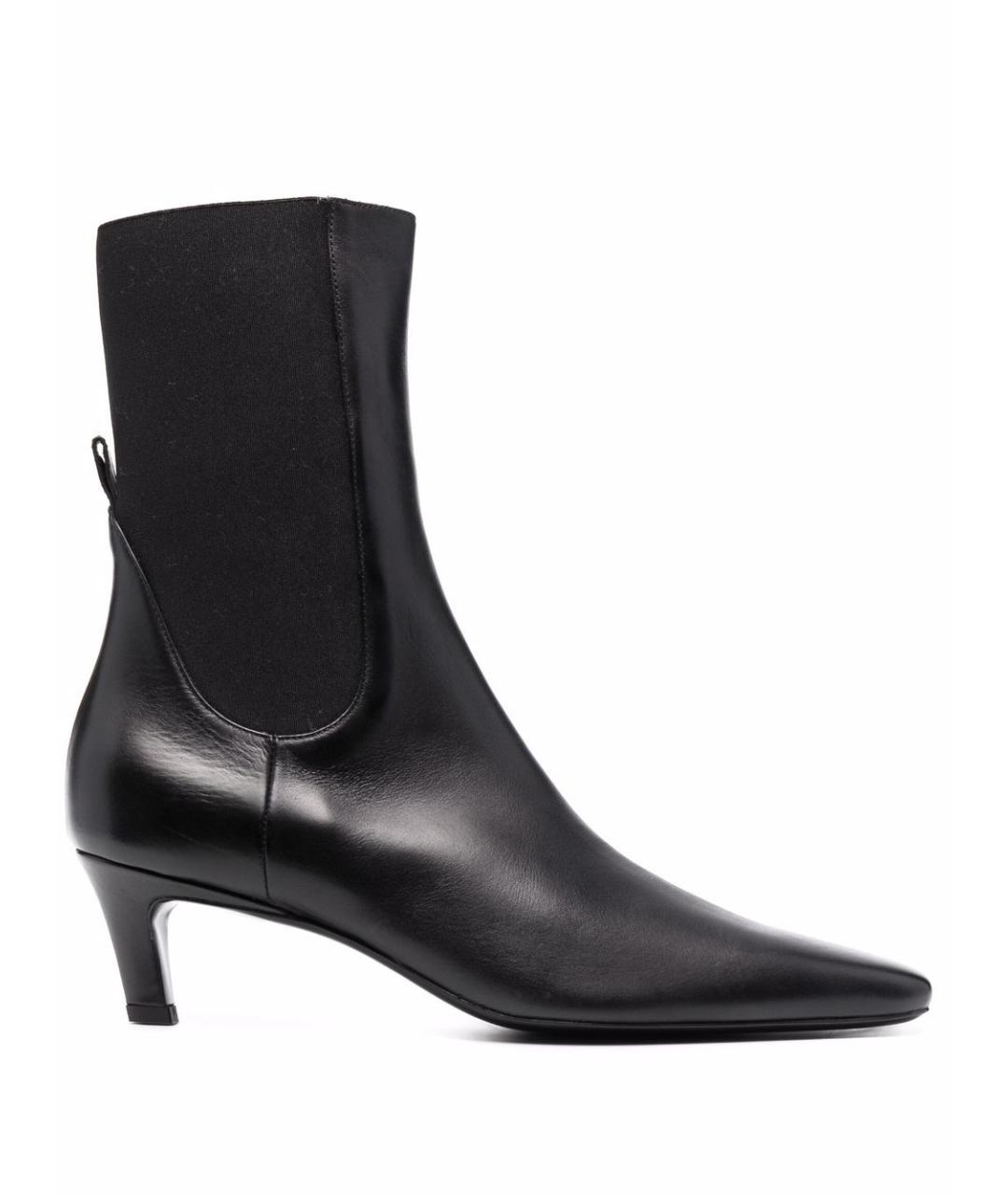 TOTEME Черные кожаные сапоги, фото 1