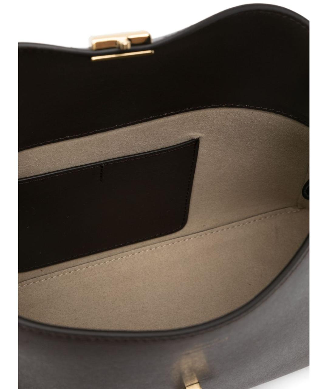 TOTEME Коричневая кожаная сумка через плечо, фото 2