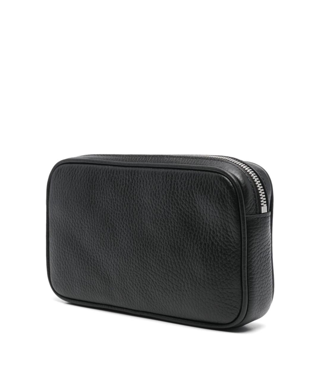 EMPORIO ARMANI Черная кожаная косметичка, фото 5