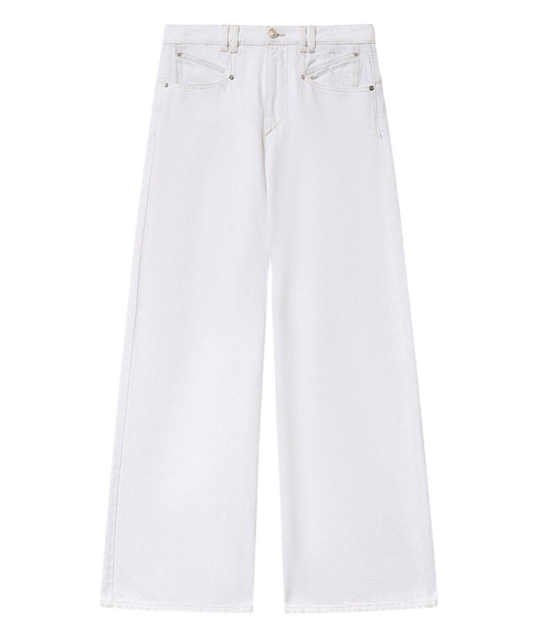 ISABEL MARANT Белые хлопковые прямые джинсы, фото 1