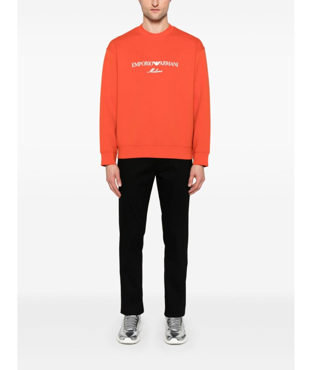 EMPORIO ARMANI Черные хлопко-полиэстеровые прямые джинсы, фото 5