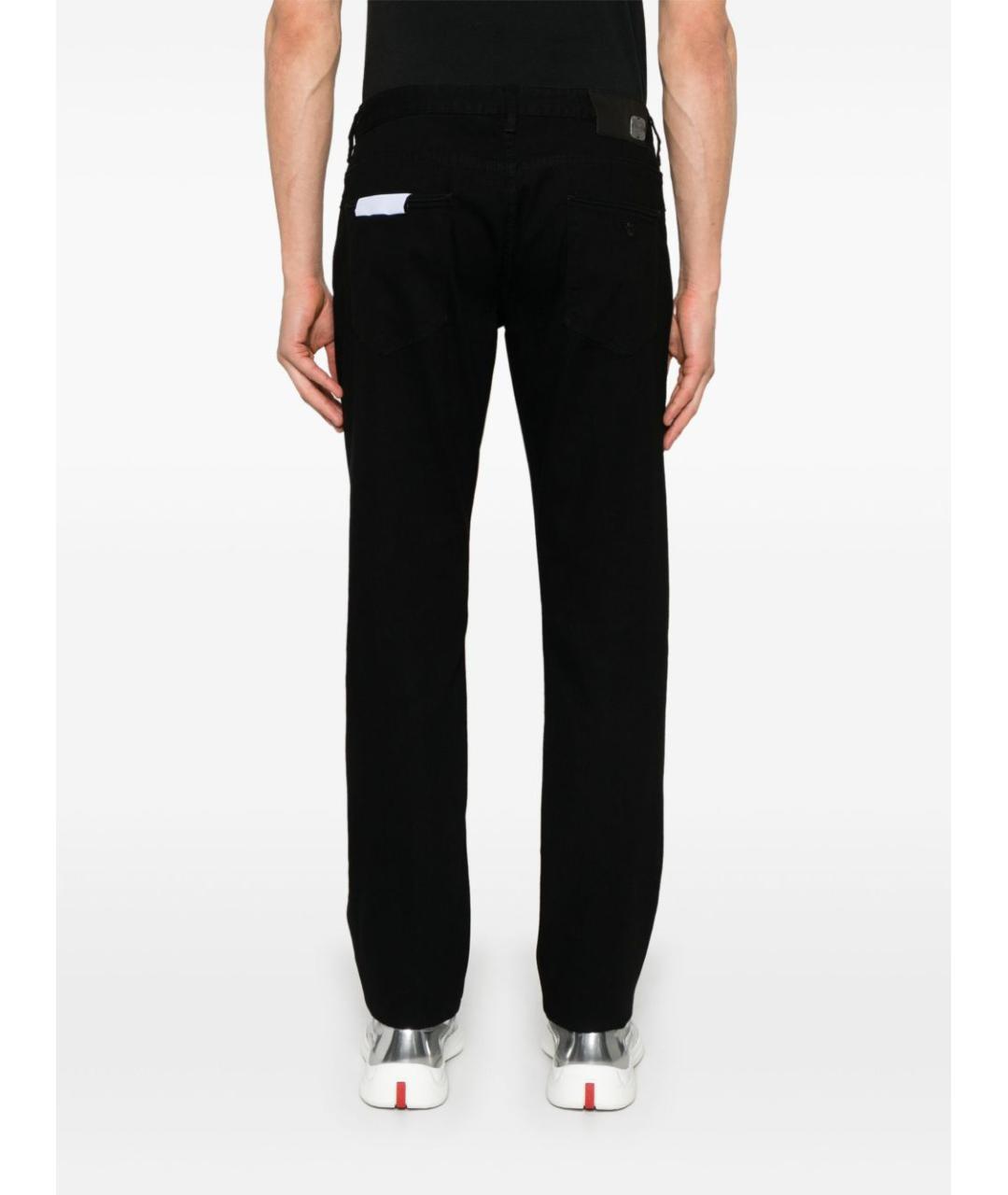 EMPORIO ARMANI Черные хлопко-полиэстеровые прямые джинсы, фото 2