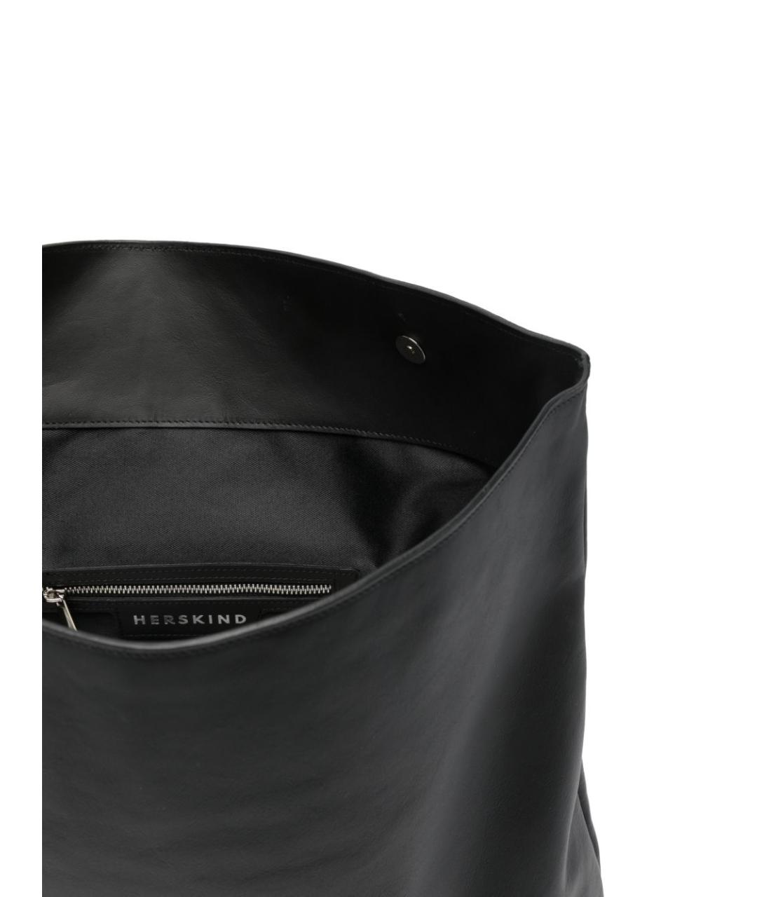 HERSKIND Черная кожаная сумка через плечо, фото 2