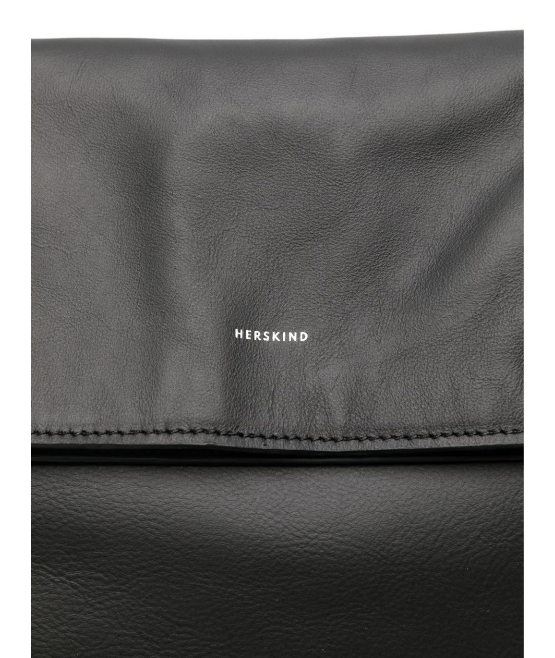 HERSKIND Черная кожаная сумка через плечо, фото 5