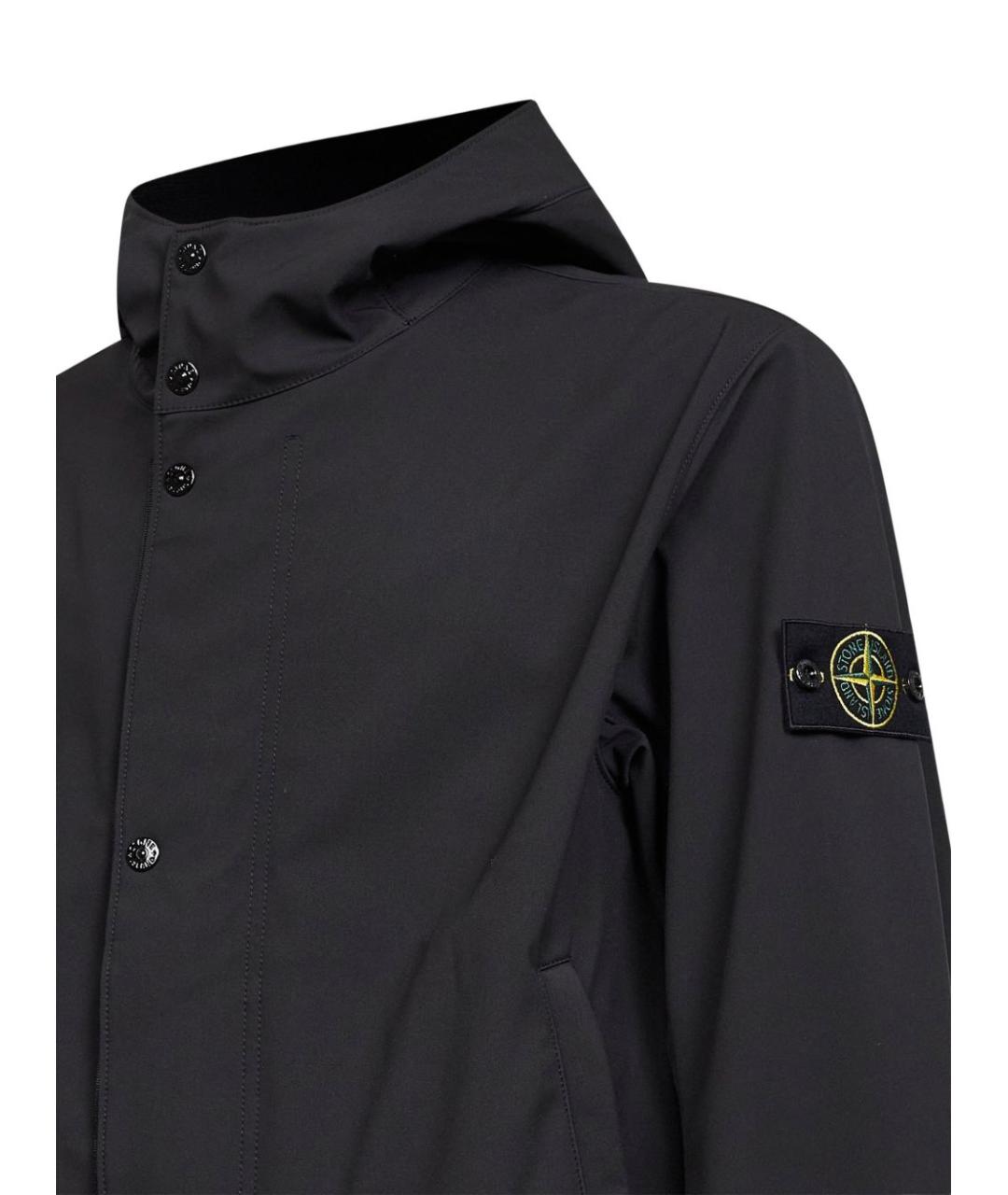 STONE ISLAND Черная полиэстеровая куртка, фото 3