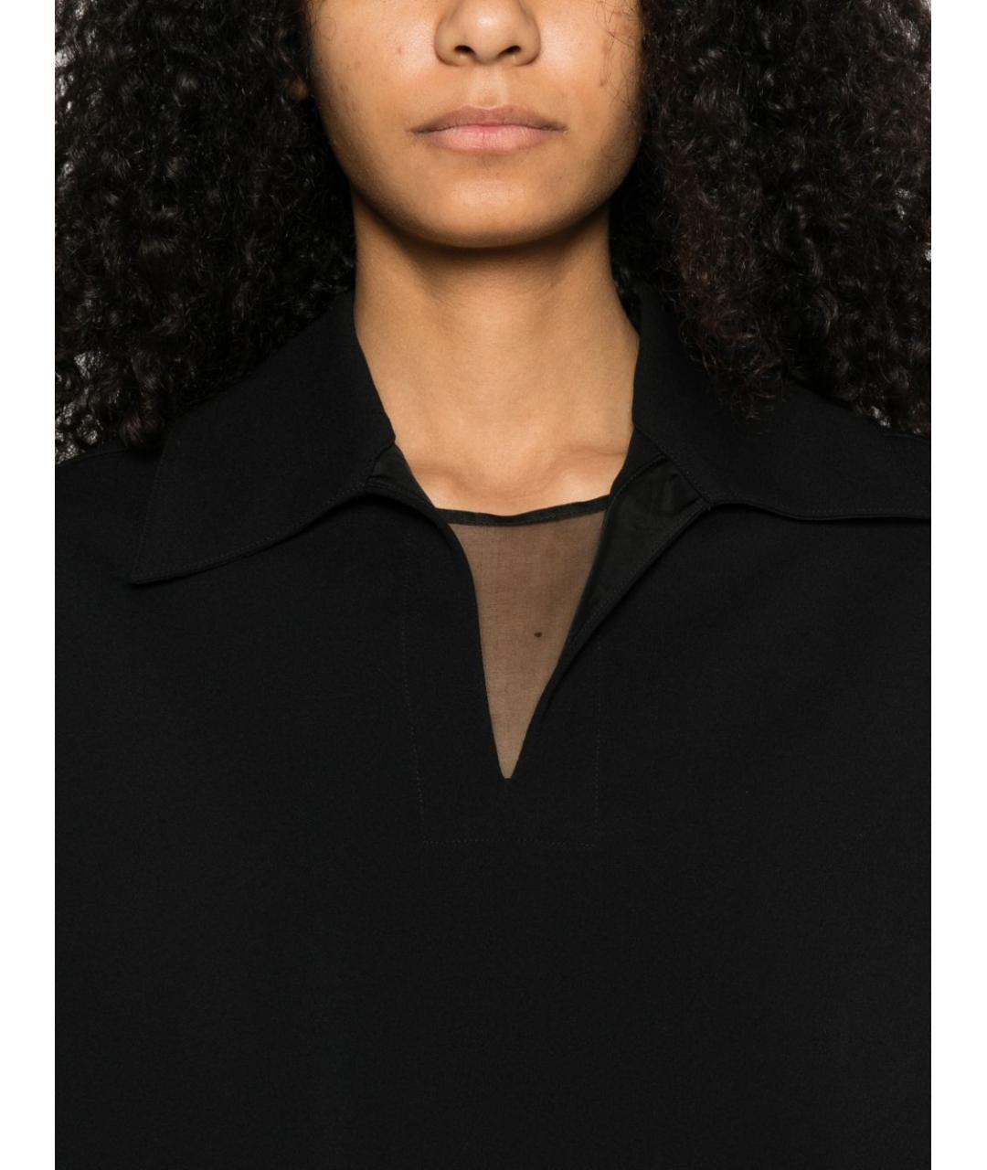 JIL SANDER Черная вискозная футболка, фото 4