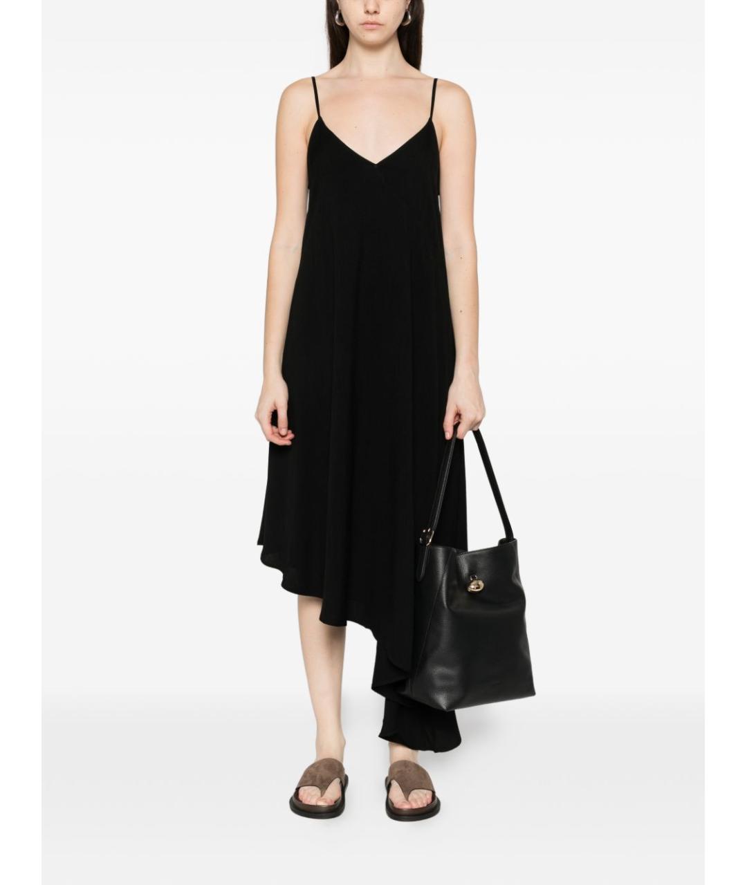 HERSKIND Черное ацетатное повседневное платье, фото 4