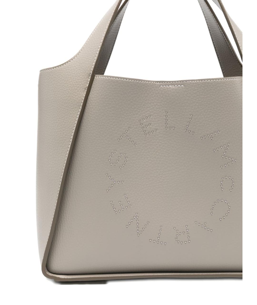 STELLA MCCARTNEY Серая синтетическая сумка тоут, фото 4