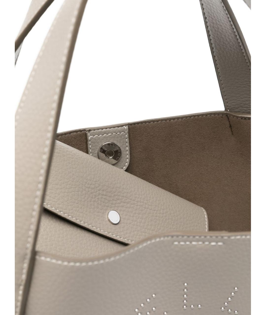 STELLA MCCARTNEY Серая синтетическая сумка тоут, фото 5