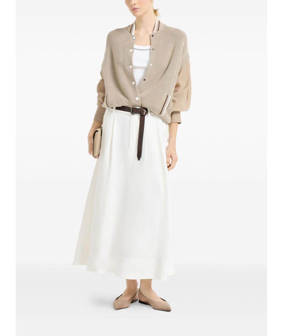 BRUNELLO CUCINELLI Белая хлопковая майка, фото 5