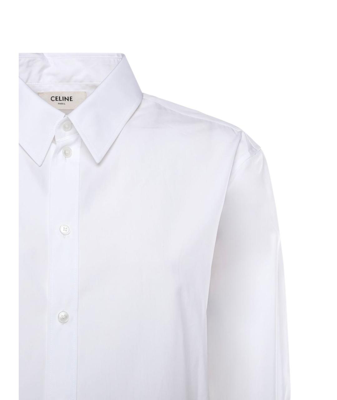 CELINE Белая хлопковая рубашка, фото 3