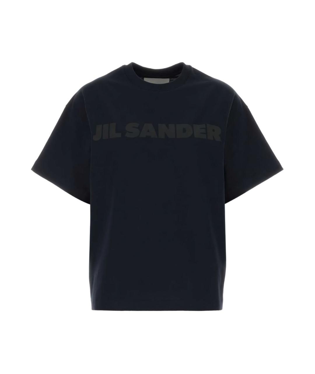 JIL SANDER Синяя хлопковая футболка, фото 1