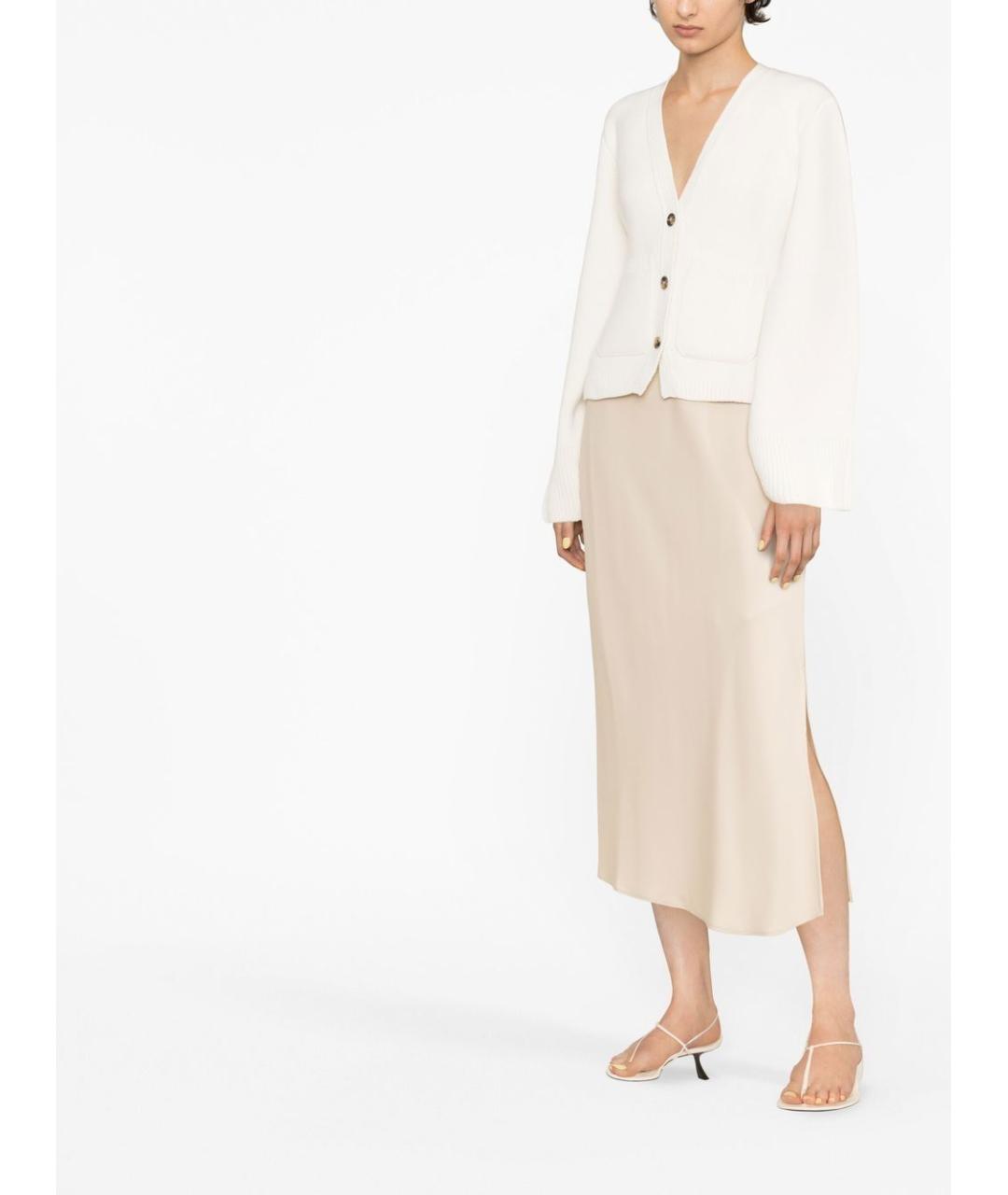 KHAITE Белый кашемировый кардиган, фото 3