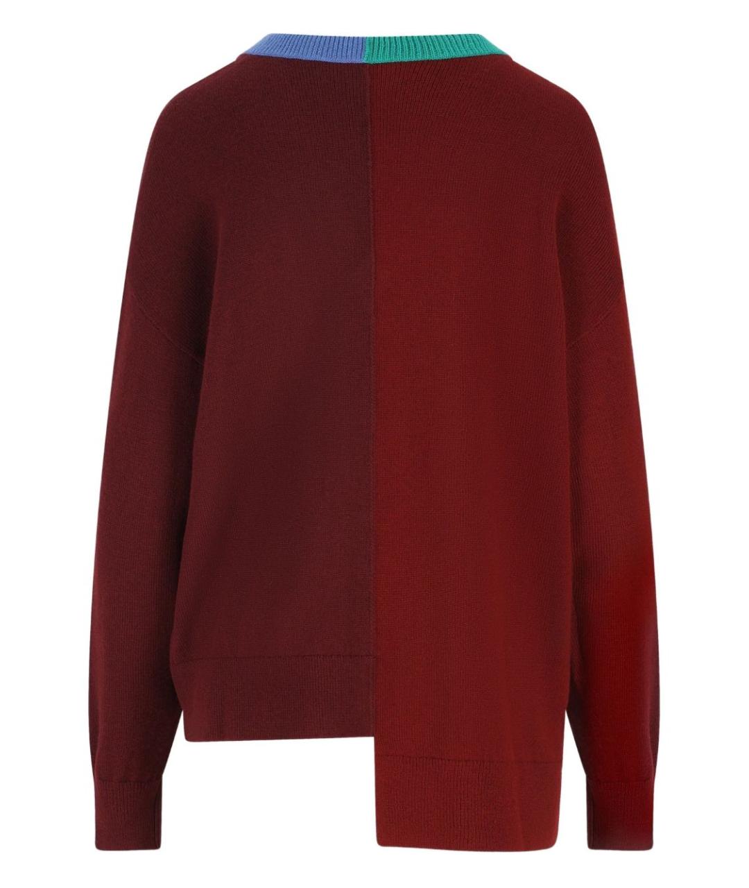 LOEWE Бордовый шерстяной джемпер / свитер, фото 2