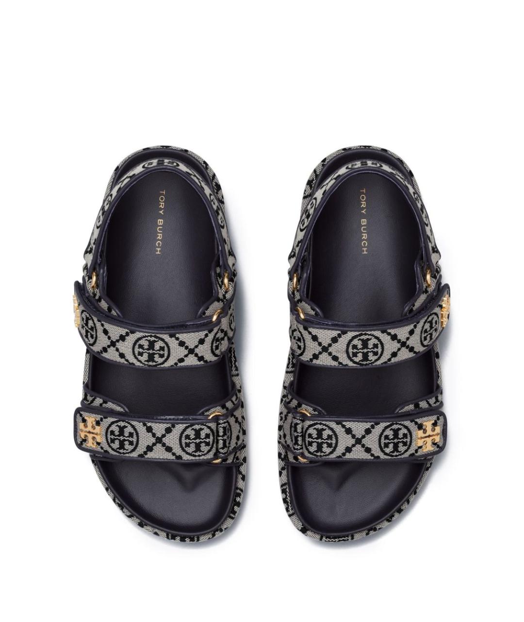 TORY BURCH Синие текстильные сандалии, фото 4