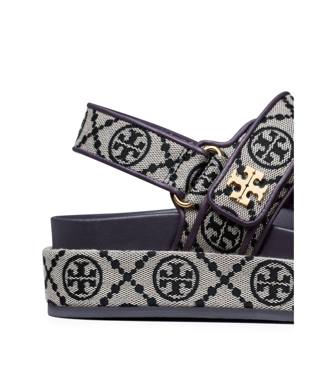 TORY BURCH Синие текстильные сандалии, фото 2