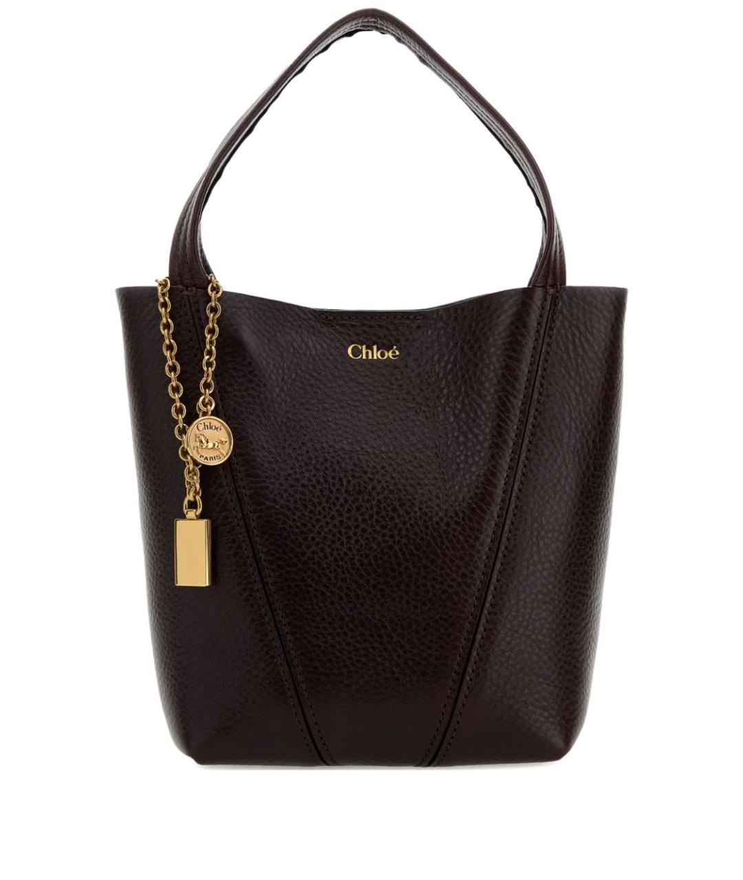 CHLOE Фиолетовая кожаная сумка с короткими ручками, фото 1