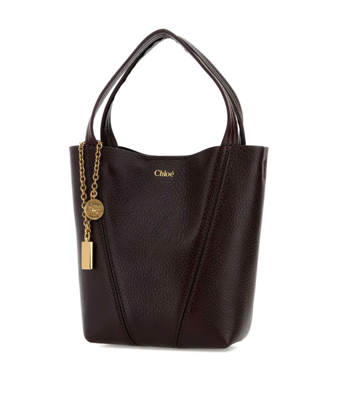 CHLOE Фиолетовая кожаная сумка с короткими ручками, фото 3