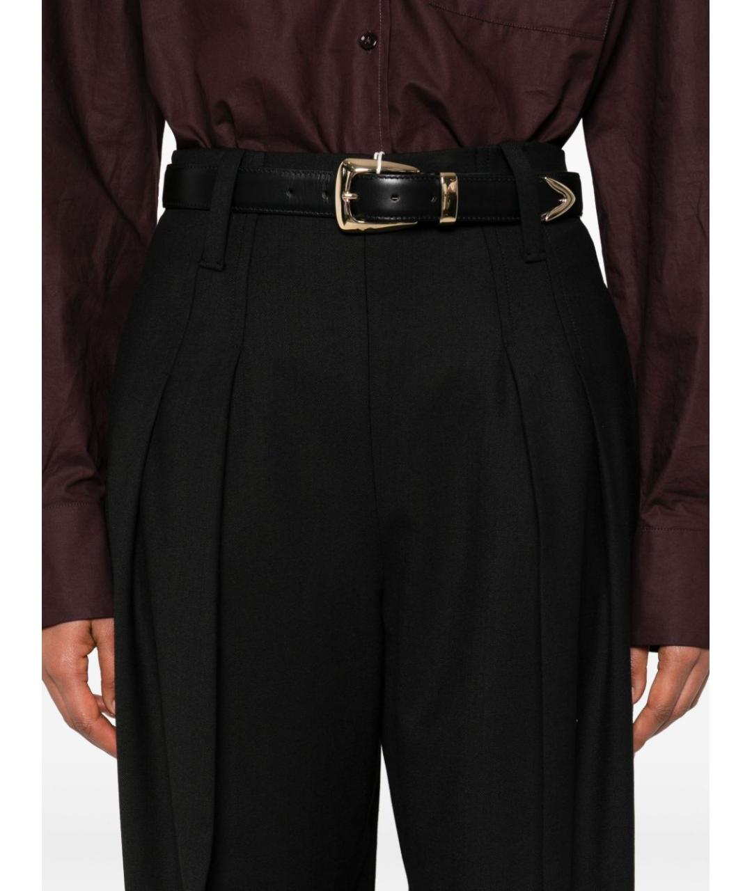 VICTORIA BECKHAM Черные шерстяные прямые брюки, фото 5