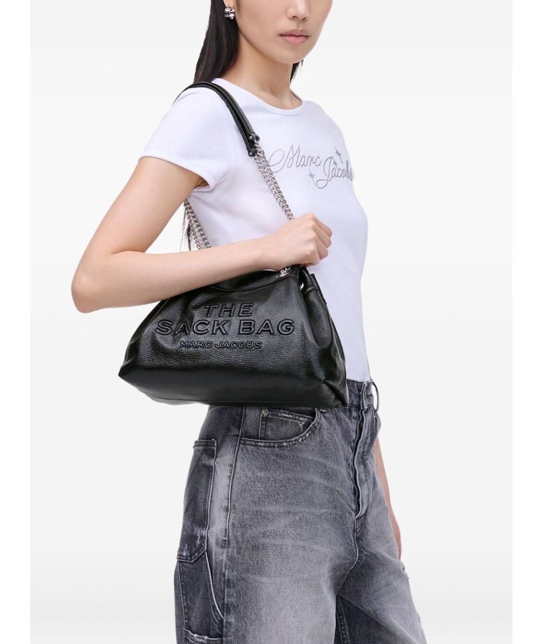 MARC JACOBS Черная кожаная сумка через плечо, фото 3