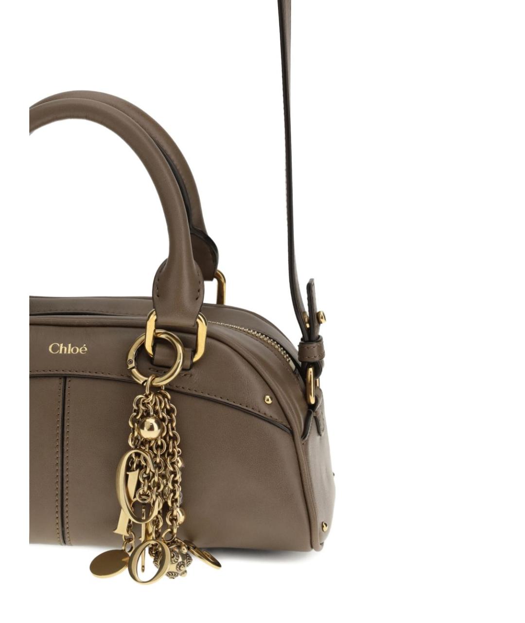 CHLOE Серая кожаная сумка через плечо, фото 4