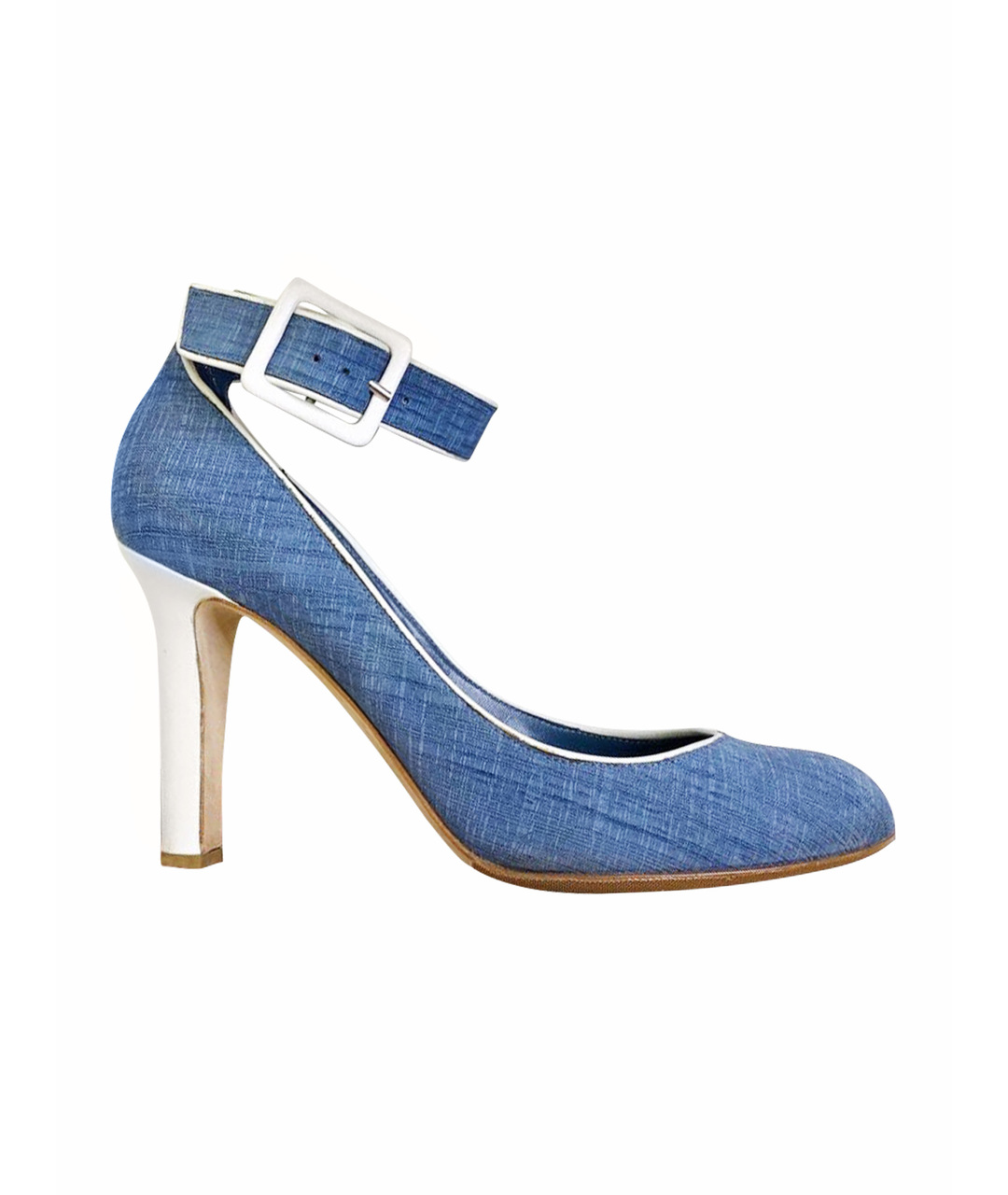 SERGIO ROSSI Голубые текстильные туфли, фото 1