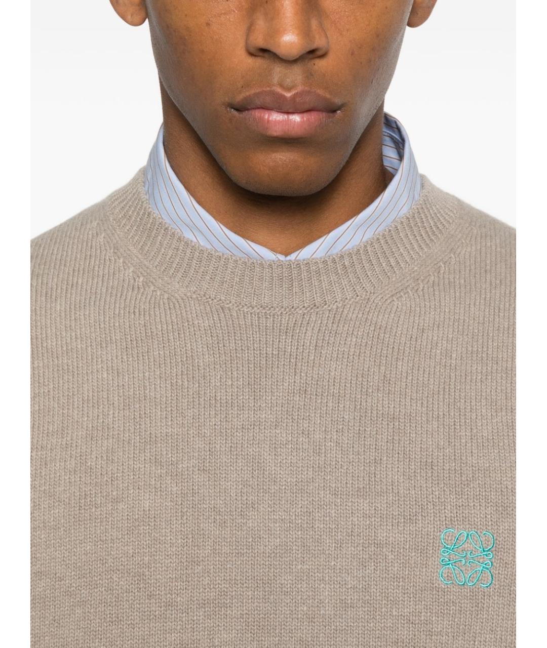 LOEWE Серый шерстяной джемпер / свитер, фото 2