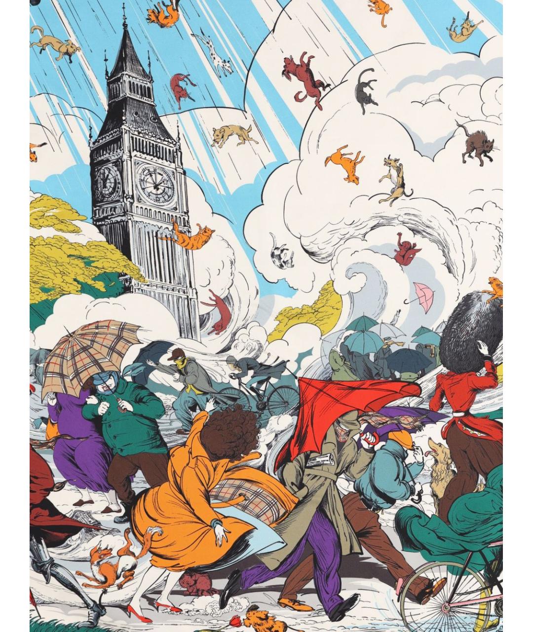 BURBERRY Зеленый шелковый шарф, фото 2