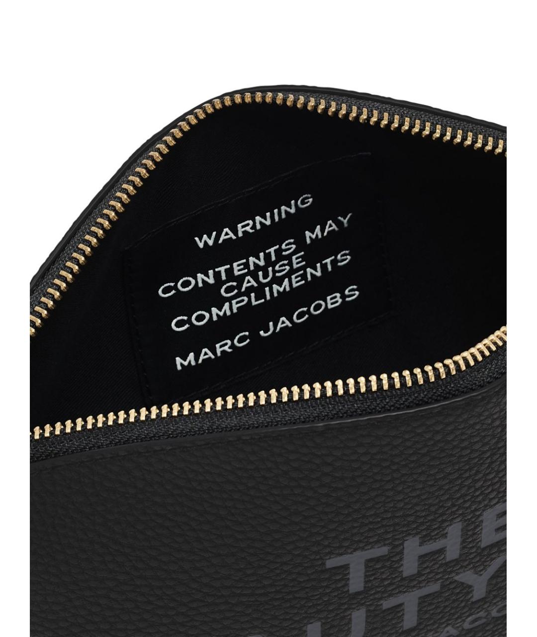 MARC JACOBS Черная кожаная косметичка, фото 4