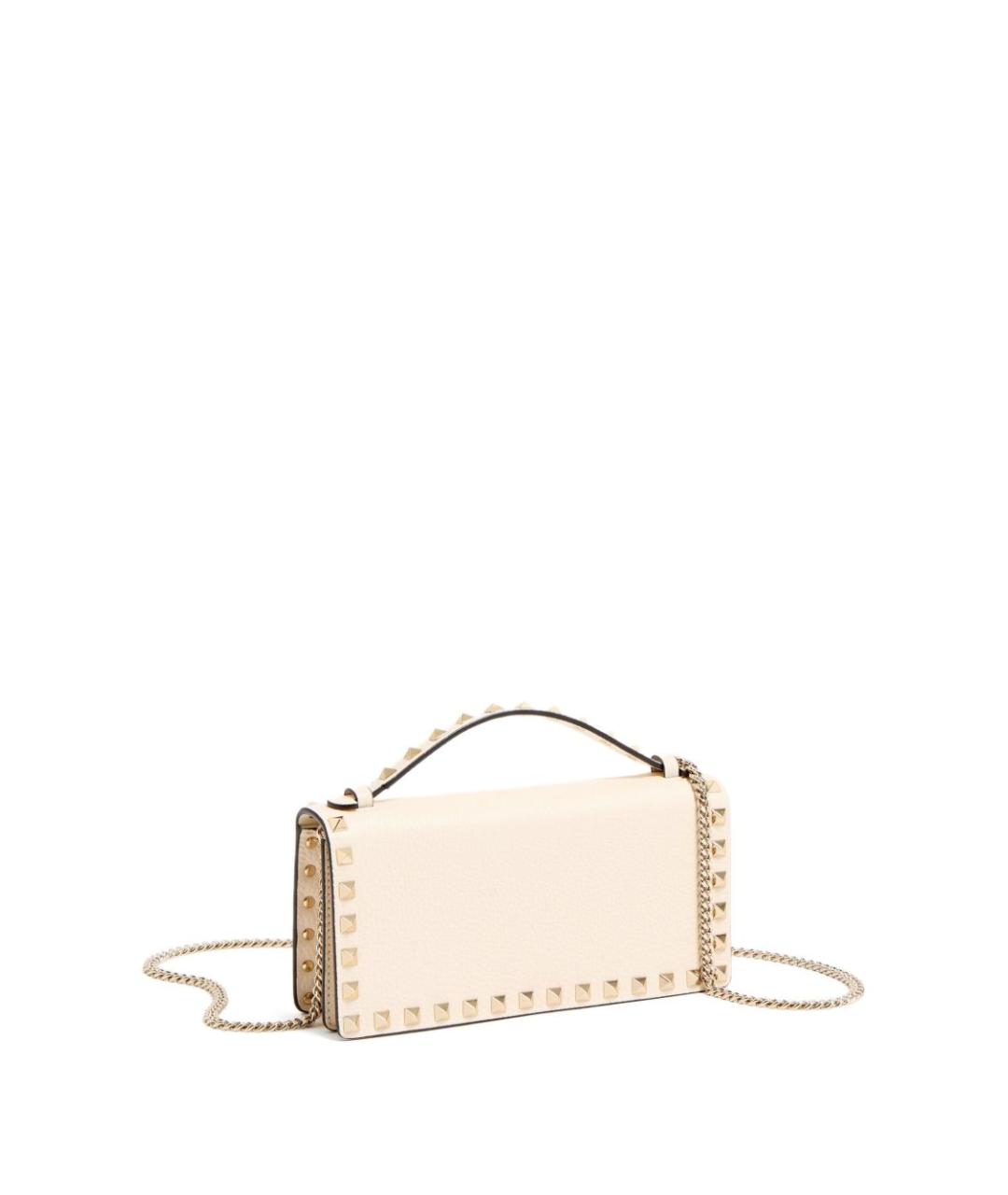 VALENTINO Бежевая кожаная сумка через плечо, фото 5