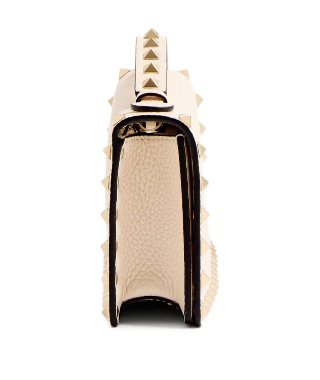 VALENTINO Бежевая кожаная сумка через плечо, фото 3