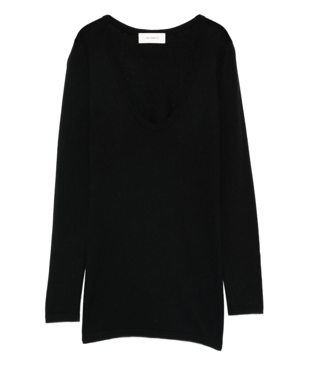 LISA YANG Черный хлопковый джемпер / свитер, фото 1