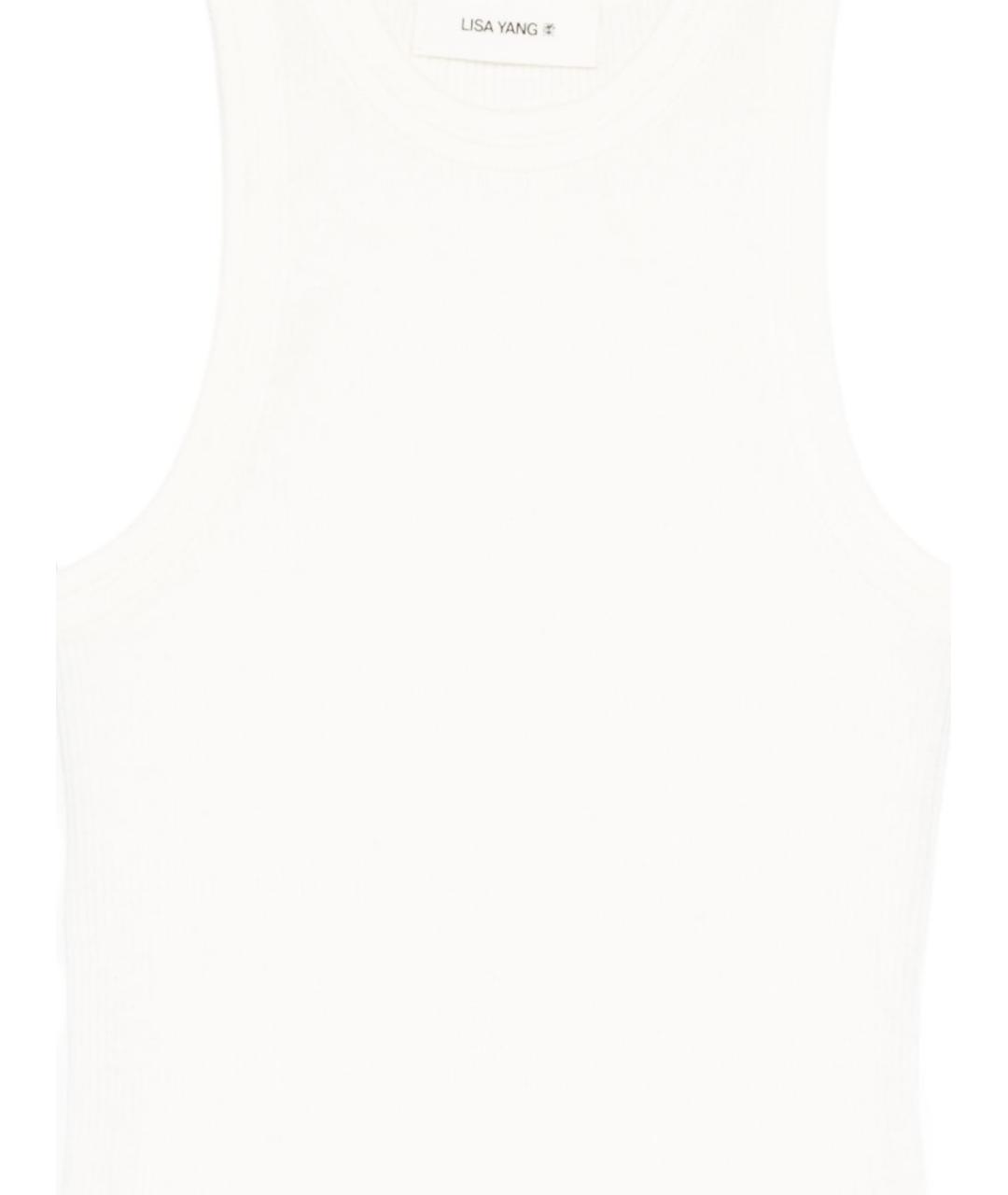 LISA YANG Белая хлопковая майка, фото 3