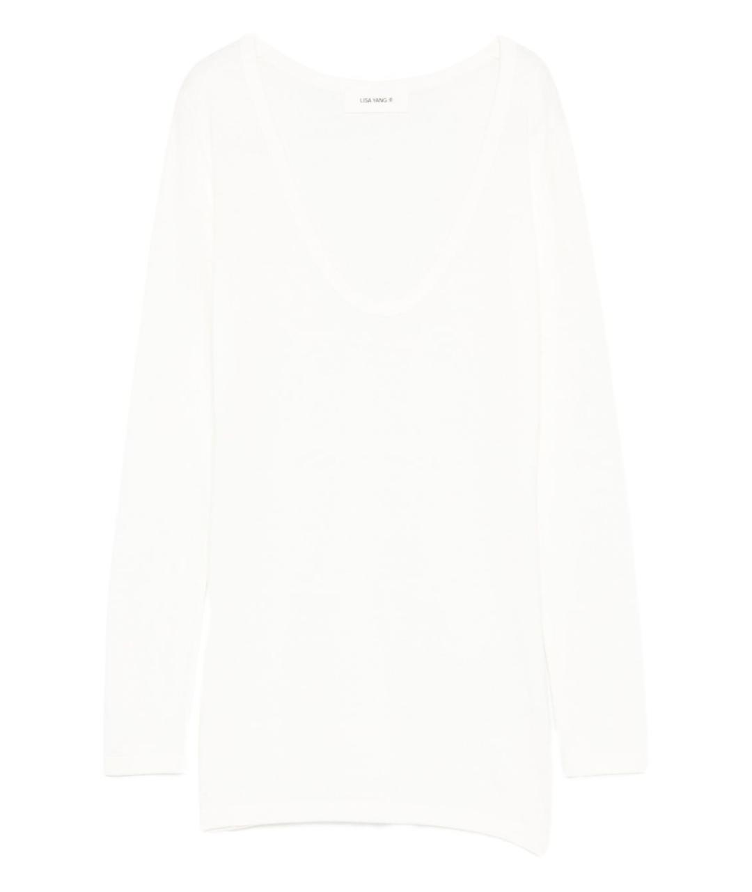 LISA YANG Белый хлопковый джемпер / свитер, фото 1