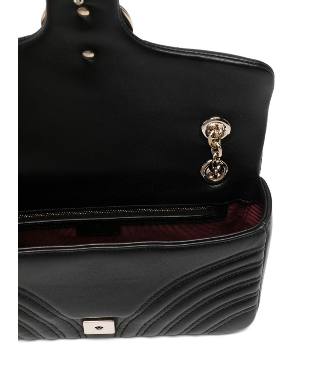 GUCCI Черная кожаная сумка через плечо, фото 4