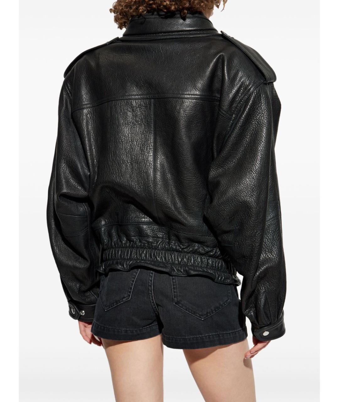 ISABEL MARANT Черная кожаная куртка, фото 4