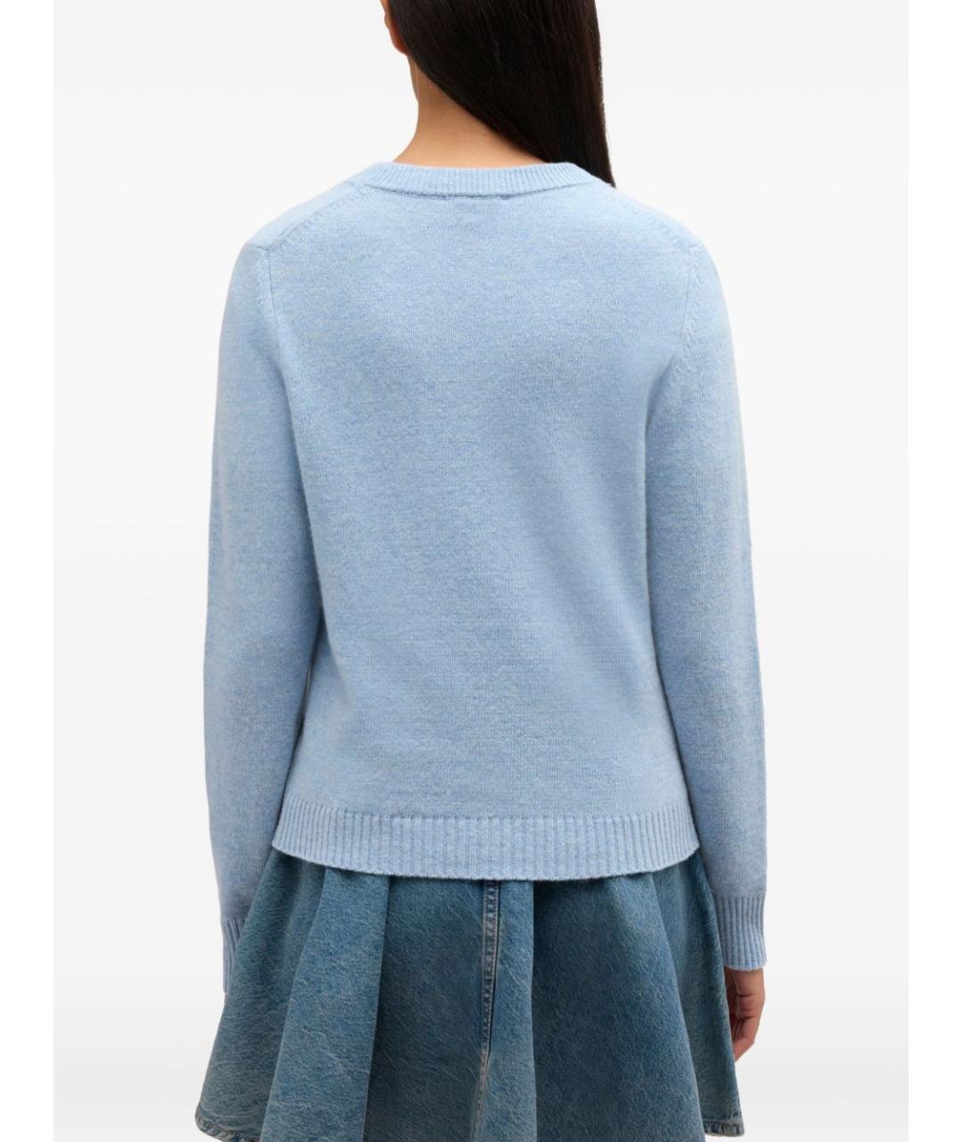 GANNI Голубой шерстяной джемпер / свитер, фото 4