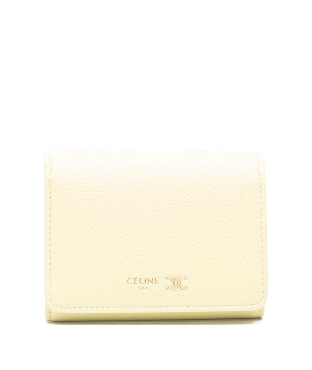 CELINE Желтый кожаный кошелек, фото 1