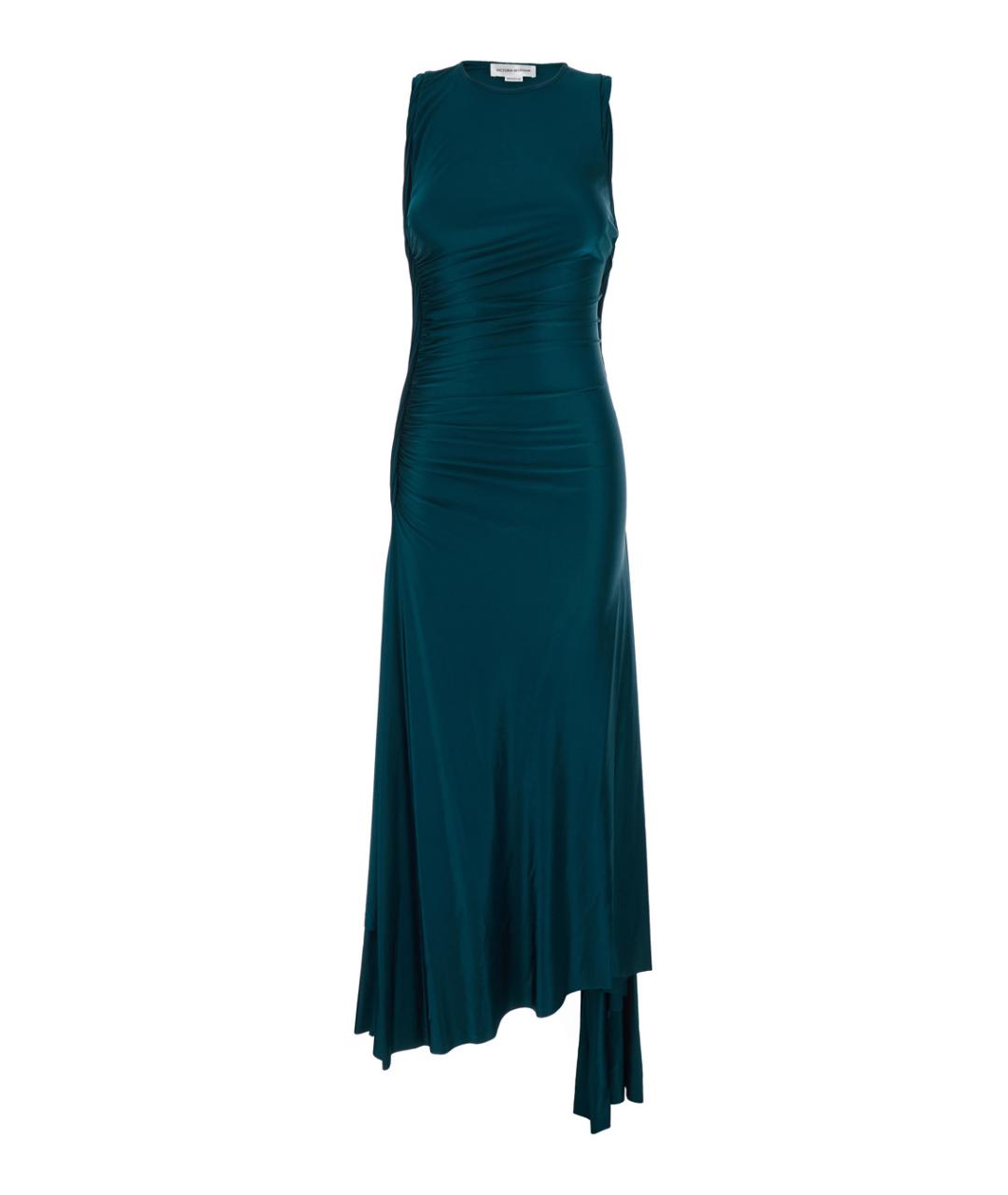VICTORIA BECKHAM Зеленые вискозное платье, фото 1